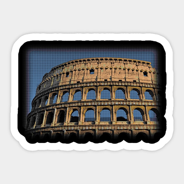 Italy Landmark - Dot Style Sticker by Shaun Reichel